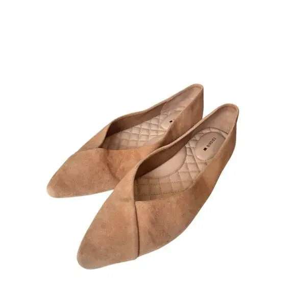 BIRDIES Goldfinch Tan Suede Ballet Flat Women's Size 9 Pointed Toe Leather Fall - Picture 2 of 13